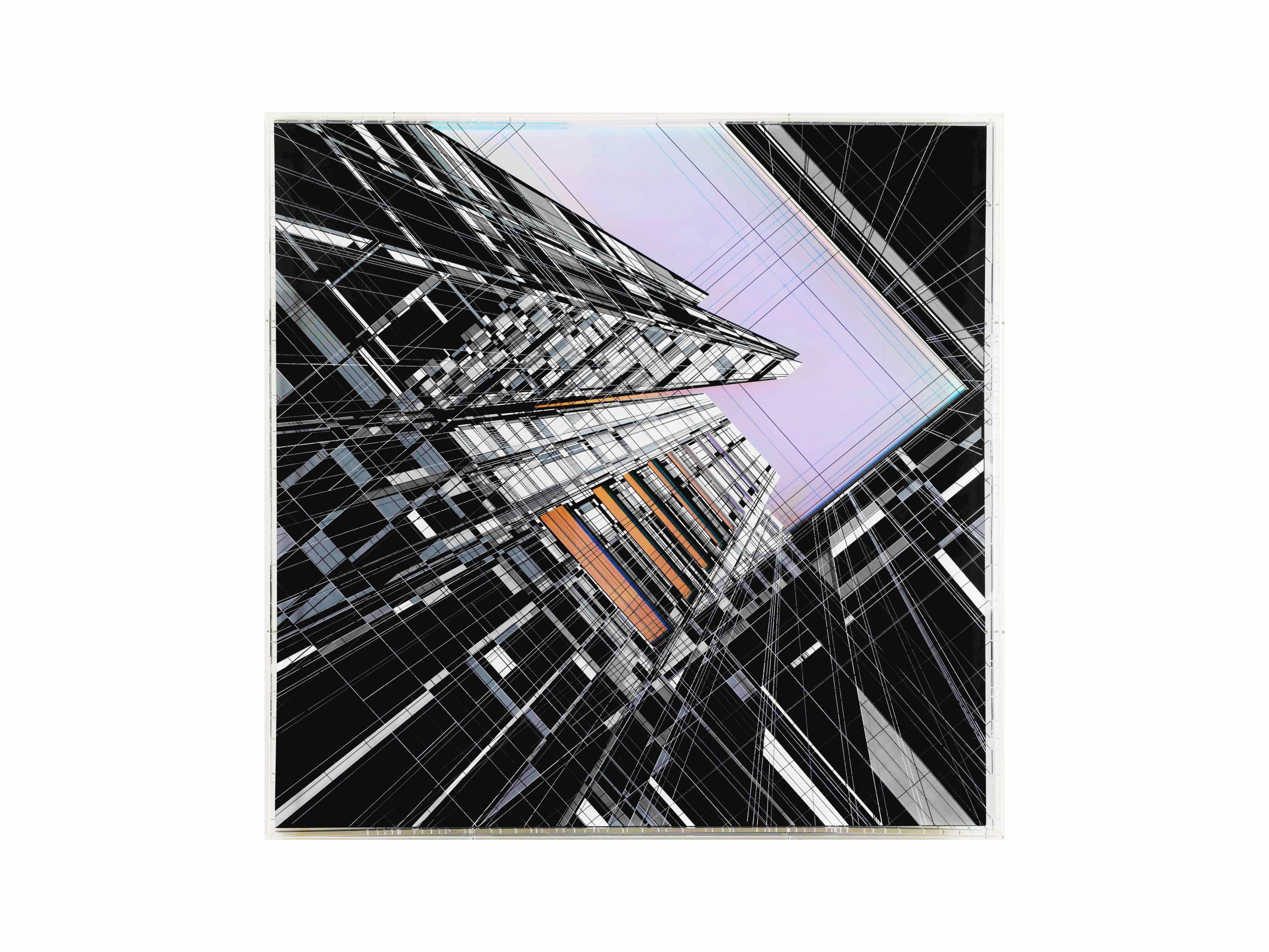 Iridescent attraction strength- 122 x 122 x 10 cm